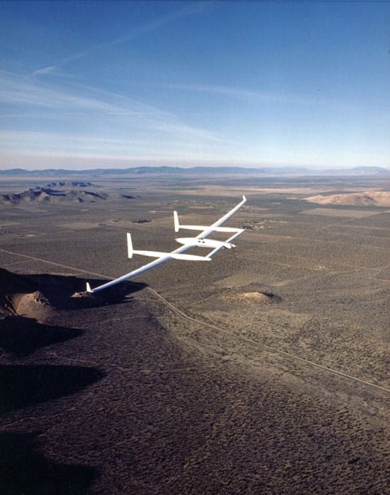 The Voyager aircraft in flight