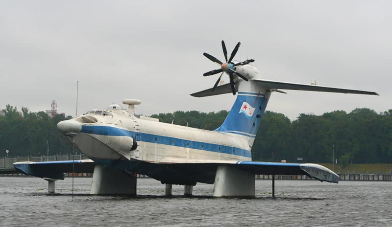 A-90 Orlyonok Ekranoplan on display at a Soviet Navy museum