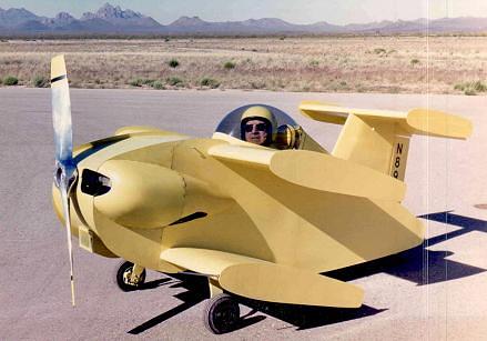 Robert H Starr and the Bumblebee 2 prepares for flight - Flight of the Bumble Bee Airplane